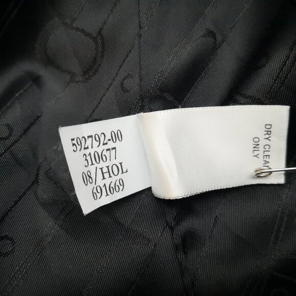 Banana Republic Ladies Size Medium Lined Black Wool Blend  Belted Pea Coat - Picture 6 of 14